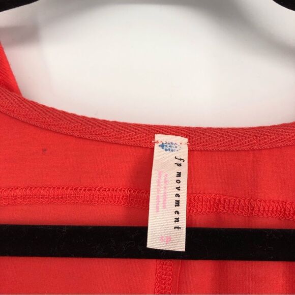 Free People Movement Soul Circle Hooded Top Coral Pink Size Small - Picture 2 of 11